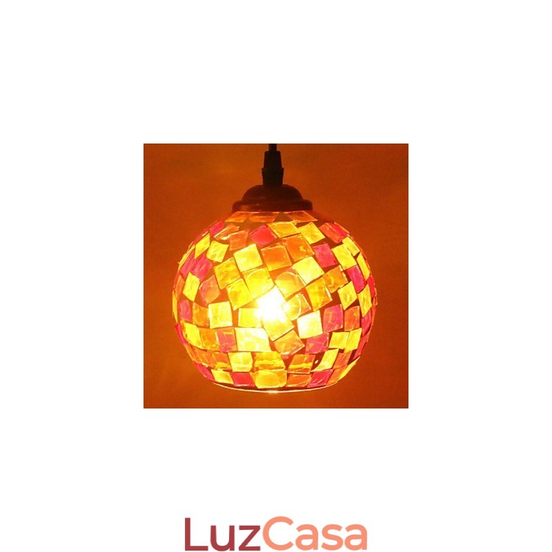 Luminária pendente de metal com pintura contemporânea moderna
