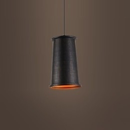Luminária pendente de metal com design retrô