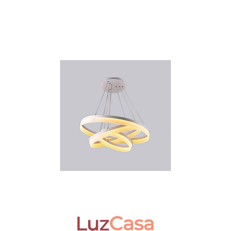 Venda quente cor branca acrílico moderno pendurado luz 130W