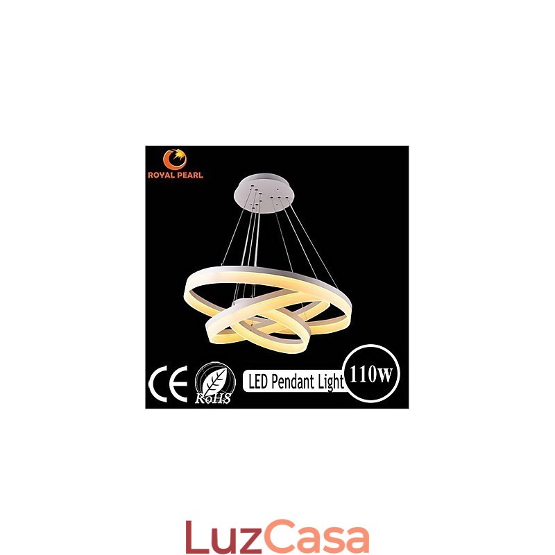 Venda quente cor branca acrílico moderno pendurado luz 130W