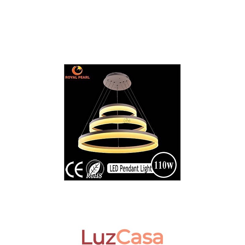 Venda quente cor branca acrílico moderno pendurado luz 130W