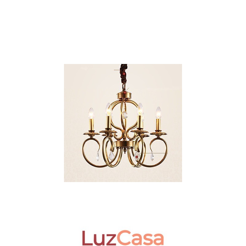 Lustre Pendente Mini Estilo Tradicional Clássico Metal
