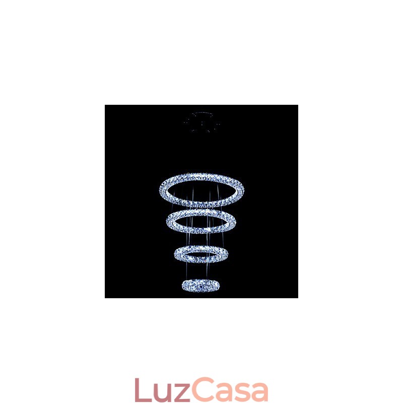 Luminária pendente de anel de cristal, lustre de teto moderno, luminárias de iluminação com
