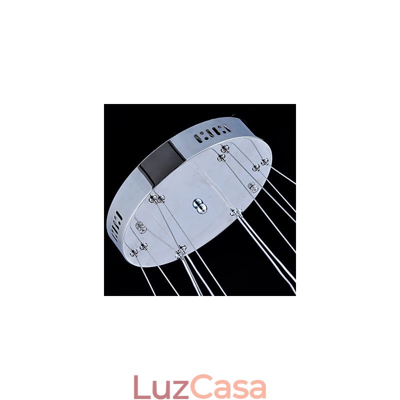 Luminária pendente de cristal, luminária de teto, lustre, luminárias com 4 anéis