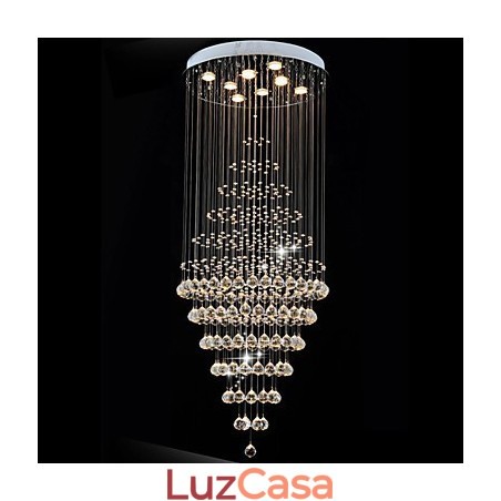 Lustre de cristal moderno, luminária pendente, luminária de teto com 8 lâmpadas H180CM Lustre de cristal moderno, luminária pendente, luminária de teto com 8 lâmpadas H180CM