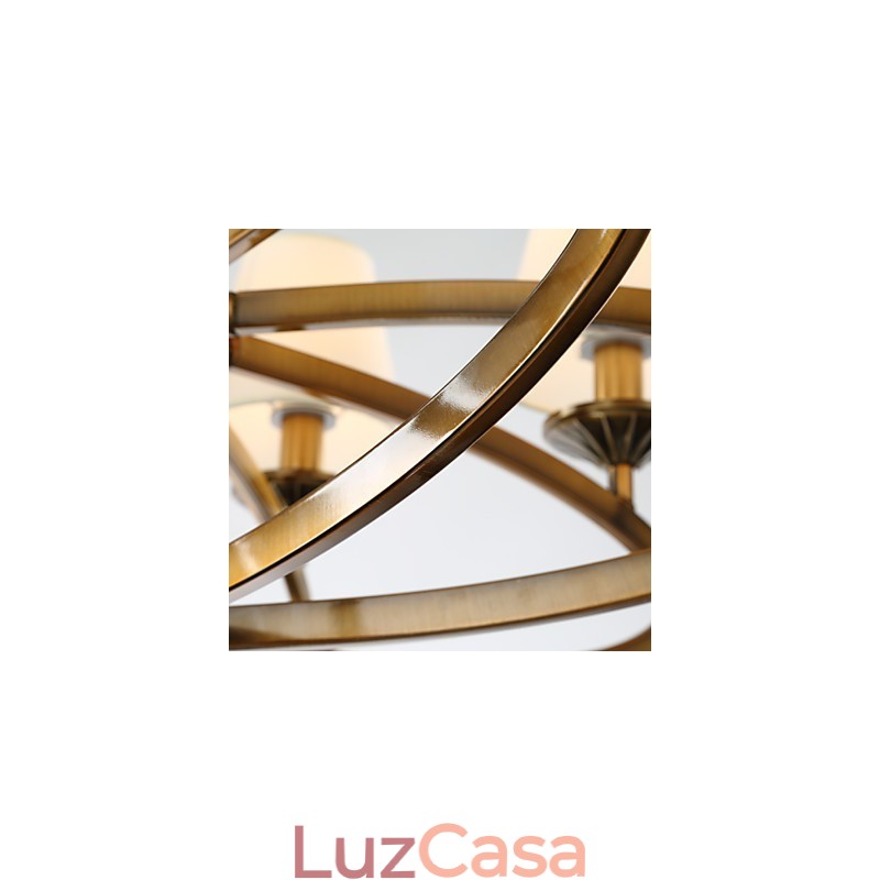 Lustre de metal galvanizado estilo vintage rústico Lodge Mini