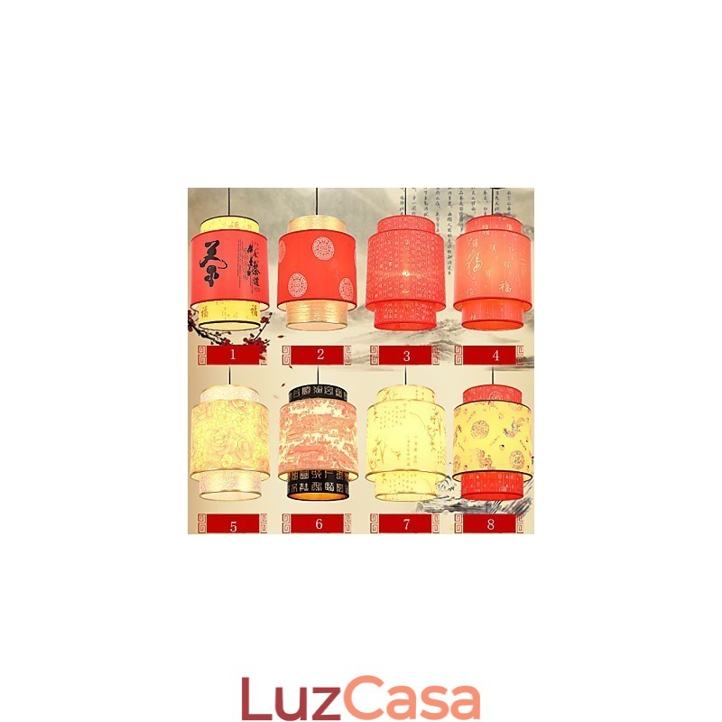 Lustre de cabeça única para refeições Archaizes Teahouse Lâmpada pequena Droplight