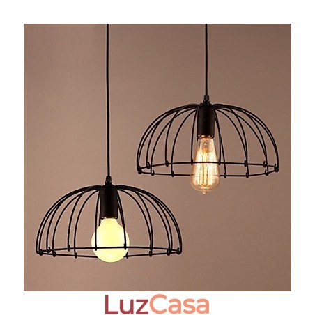 Luminária pendente de metal com design retrô Luminária pendente de metal com design retrô