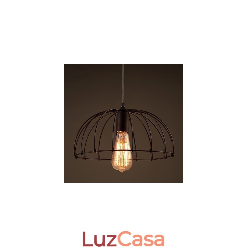 Luminária pendente de metal com design retrô