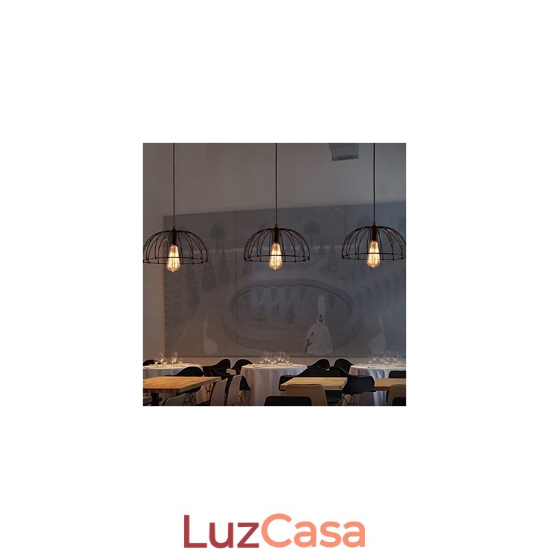 Luminária pendente de metal com design retrô