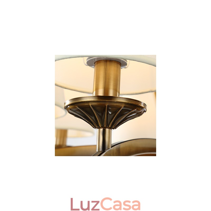 Lustre de metal galvanizado estilo vintage rústico Lodge Mini