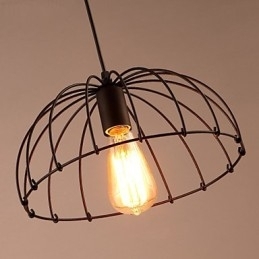 Luminária pendente de metal com design retrô