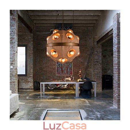Candelabro de metal com pintura country, luminária pendente, quarto Candelabro de metal com pintura country, luminária pendente, quarto