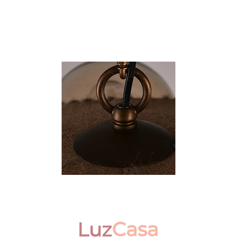 Candelabro de metal com pintura country, luminária pendente, quarto