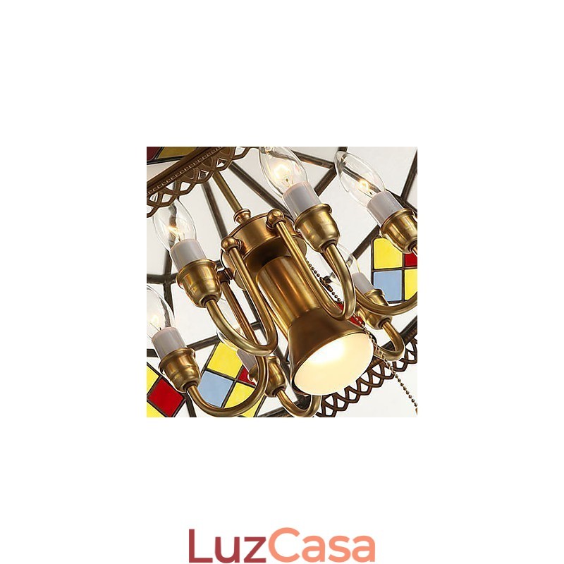 Luminárias pendentes Cristal Mini Estilo Tradicional Clássico Metal