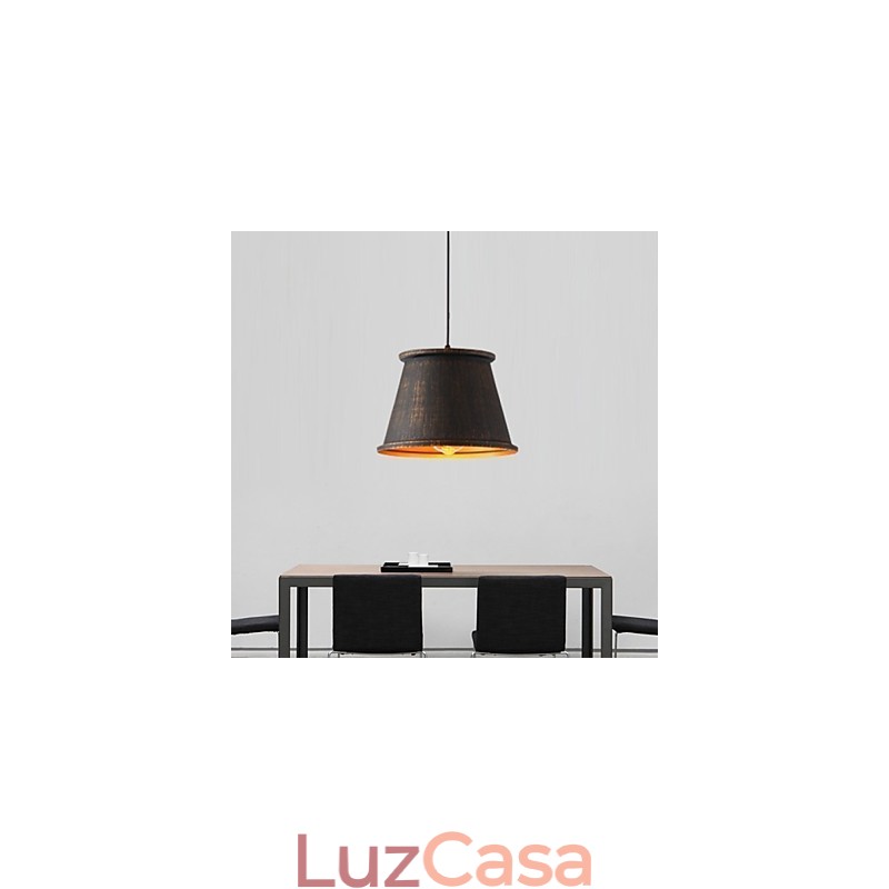 Luminária pendente de metal com design retrô