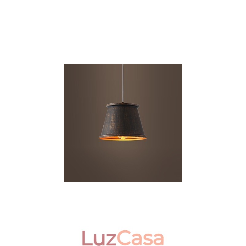 Luminária pendente de metal com design retrô
