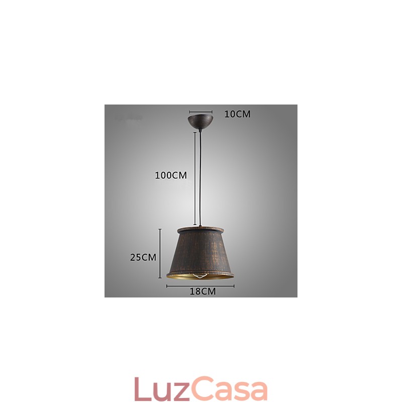 Luminária pendente de metal com design retrô