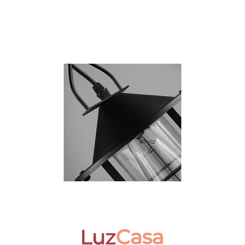 Luminária pendente de metal com pintura country vintage para garagem