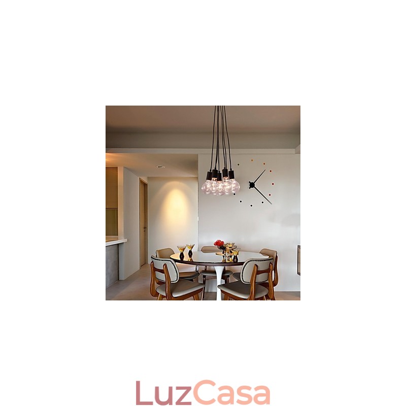 Casa moderna 7 cabeça Edison lâmpada luz loft bola de vidro pingente luz