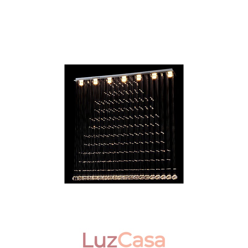 Luminária pendente de cristal K9, lustre de fio suspenso, iluminação de teto, luz para café interno