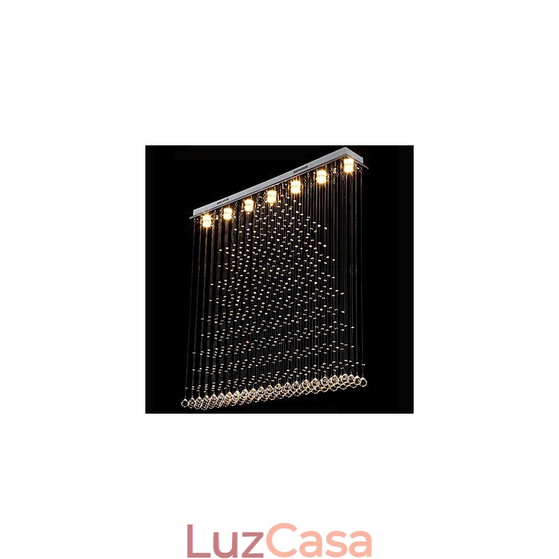 Luminária pendente de cristal K9, lustre de fio suspenso, iluminação de teto, luz para café interno