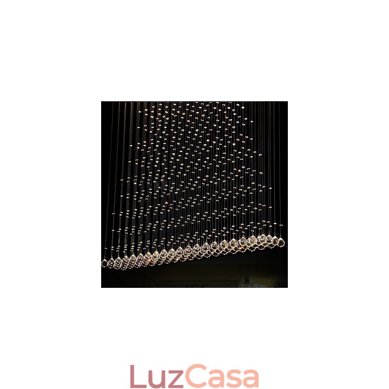 Luminária pendente de cristal K9, lustre de fio suspenso, iluminação de teto, luz para café interno