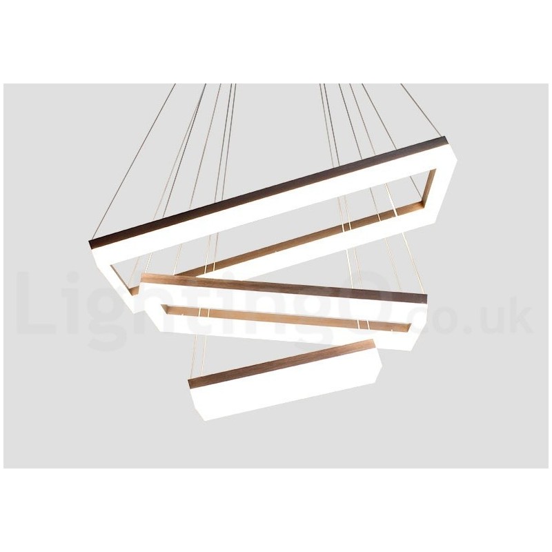 Wi Fi Smart Dimmable 3 Camadas Moderno Estilo Contemporâneo Casa Pendente Luz
