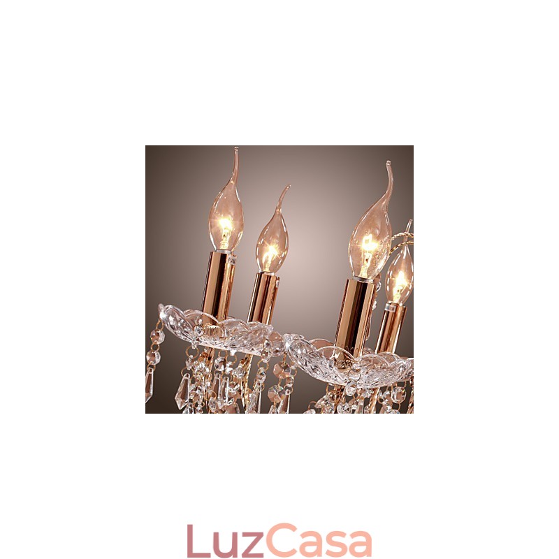 Lustre de Cristal Elegante com 9 Luzes