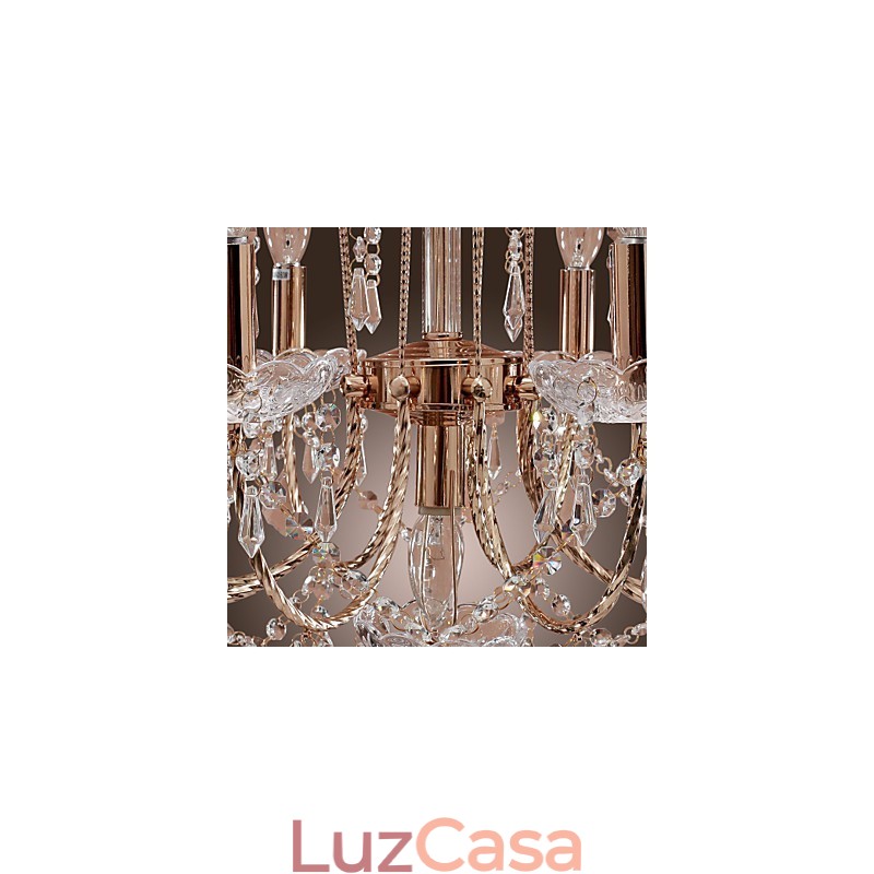 Lustre de Cristal Elegante com 9 Luzes