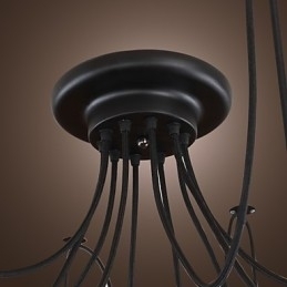 Lustre Vintage Design Lâmpadas Incluídas Living 10 Luzes Pendente Luz