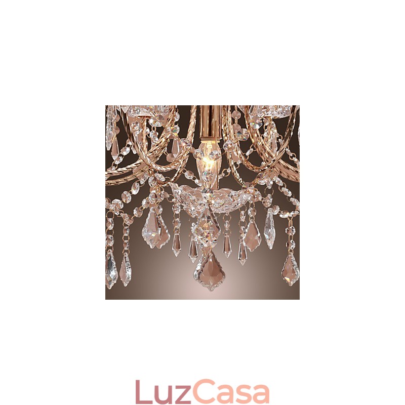 Lustre de Cristal Elegante com 9 Luzes