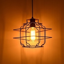 Luminária pendente de metal com design retrô