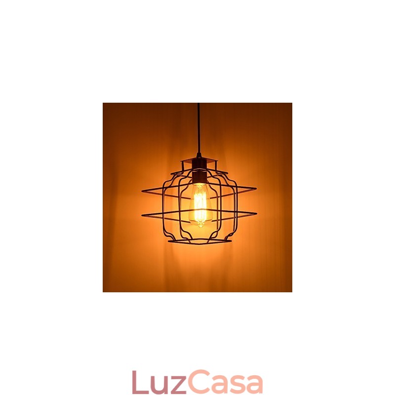 Luminária pendente de metal com design retrô