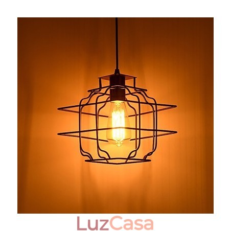 Luminária pendente de metal com design retrô Luminária pendente de metal com design retrô