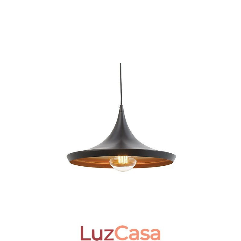 Pendente de luz retrô vintage Tom Dixon design preto pintura pingente de luz luzes
