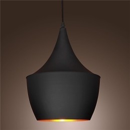 Luminária pendente retrô vintage Tom Dixon design preto branco tipo café luminárias pendentes