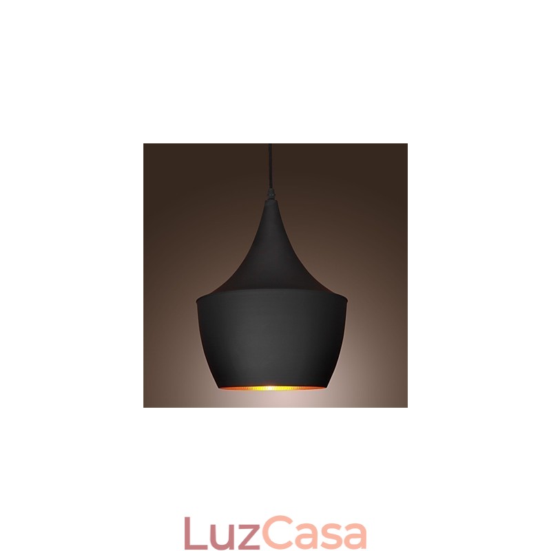 Luminária pendente retrô vintage Tom Dixon design preto branco tipo café luminárias pendentes