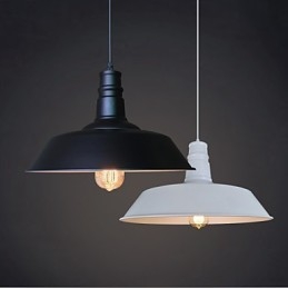 Luminária pendente de metal com design retrô
