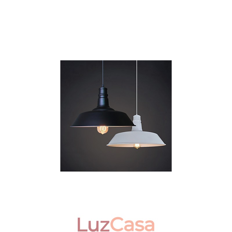 Luminária pendente de metal com design retrô
