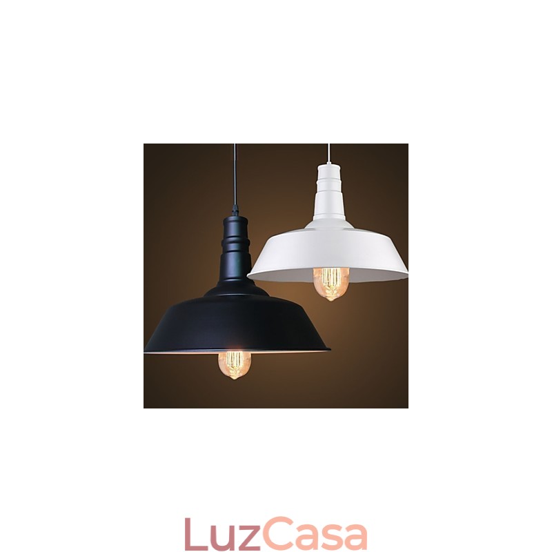 Luminária pendente de metal com design retrô