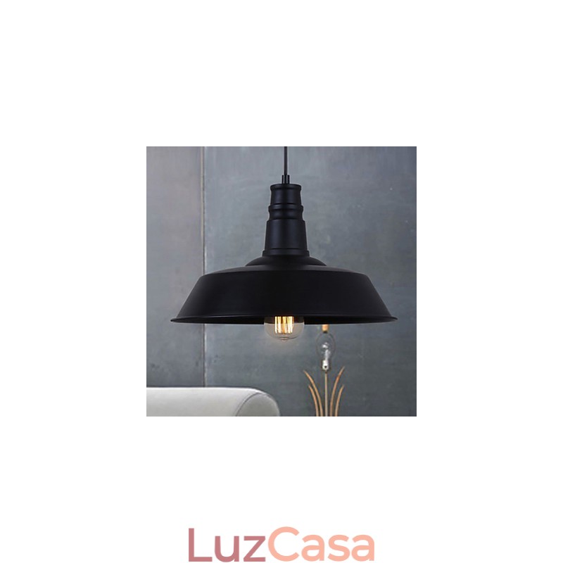 Luminária pendente de metal com design retrô