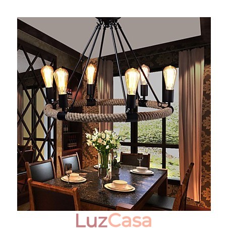 Lustre Pendente Mini Estilo Rústico Lodge Metal Lustre Pendente Mini Estilo Rústico Lodge Metal