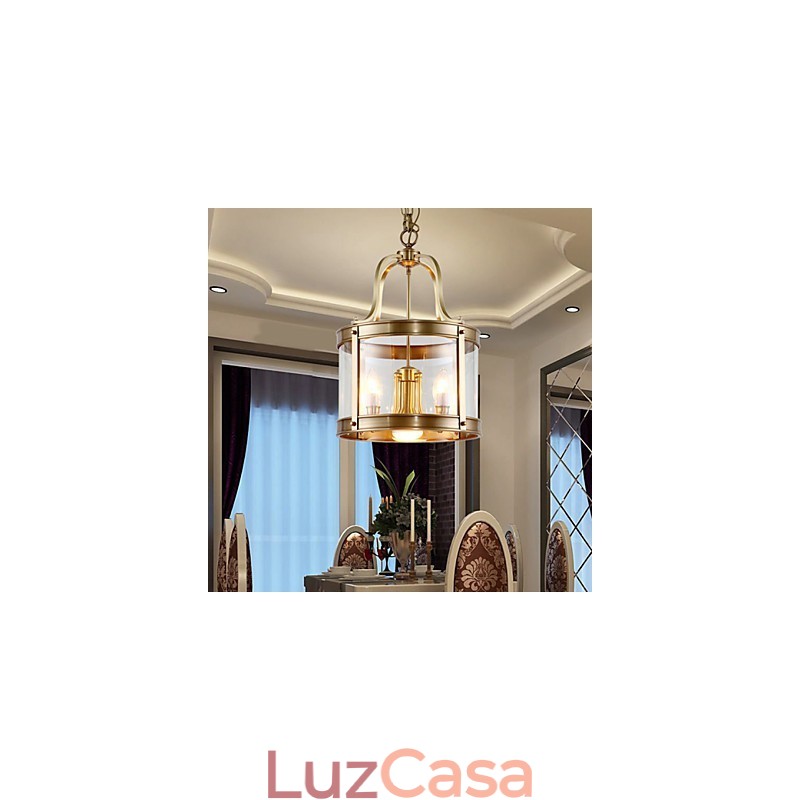 Luminárias pendentes Cristal Mini Estilo Tradicional Clássico Metal