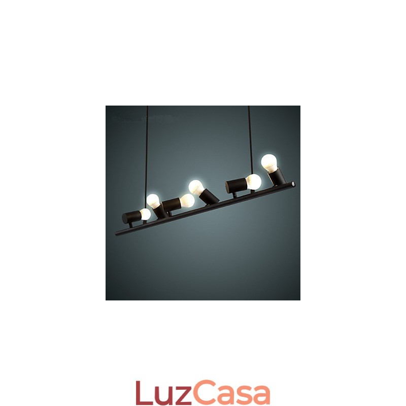 Luminária pendente de metal com pintura estilo retrô vintage mini
