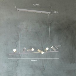 Luminária pendente de metal com pintura estilo retrô vintage mini