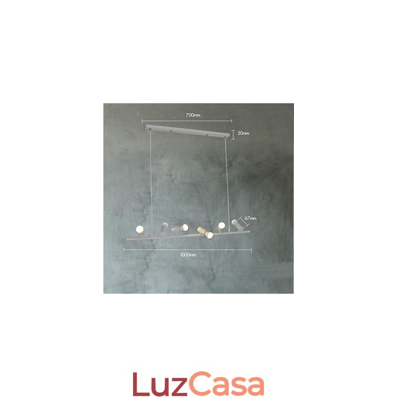 Luminária pendente de metal com pintura estilo retrô vintage mini