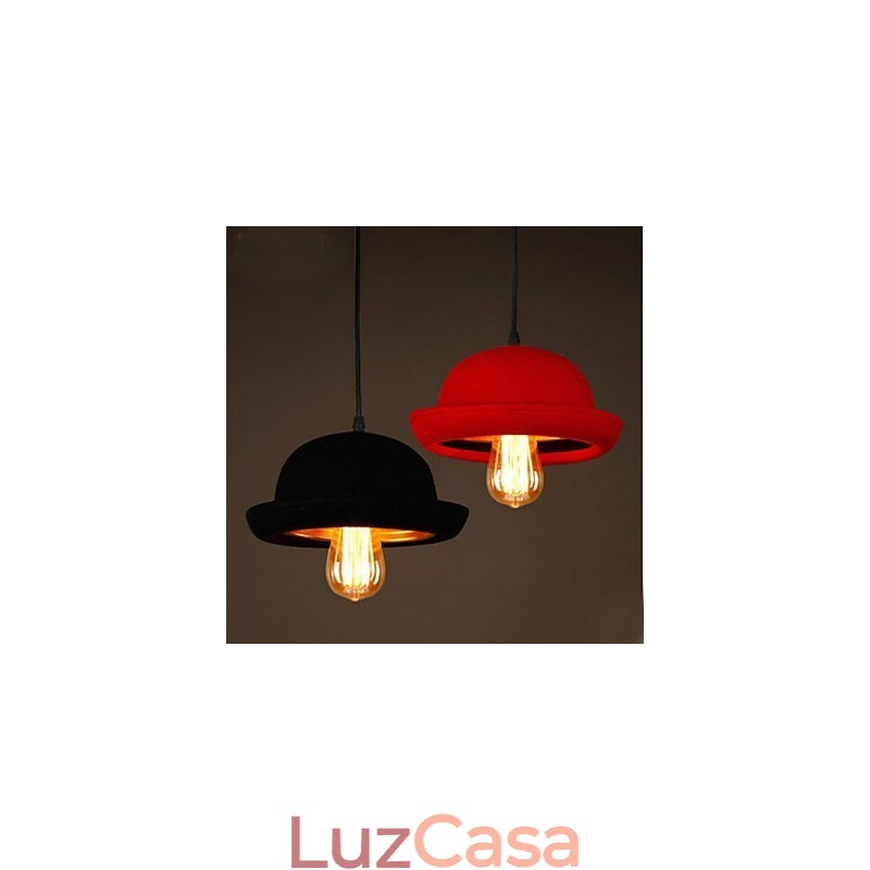 Chapéu Pingente Café Design Lustre Preto