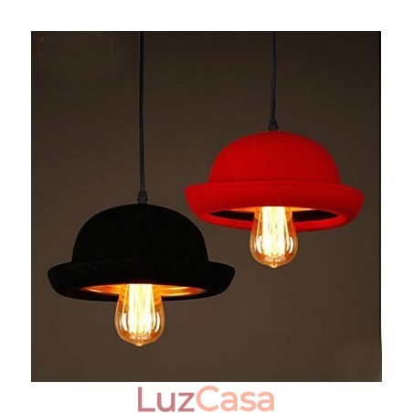 Chapéu Pingente Café Design Lustre Preto Chapéu Pingente Café Design Lustre Preto