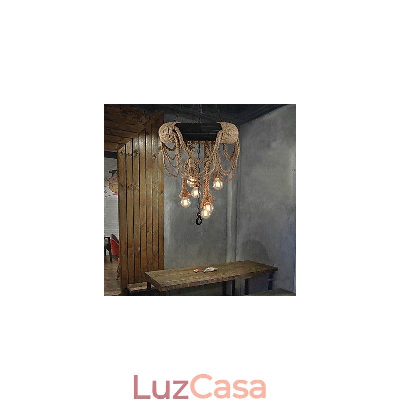 Luminárias pendentes estilo mini rústico lodge plástico